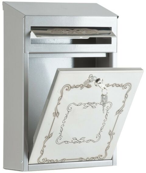 Почтовые ящики:  Почтовый ящик Элит дизайнерский серый с лазерной гравировкой фотографии