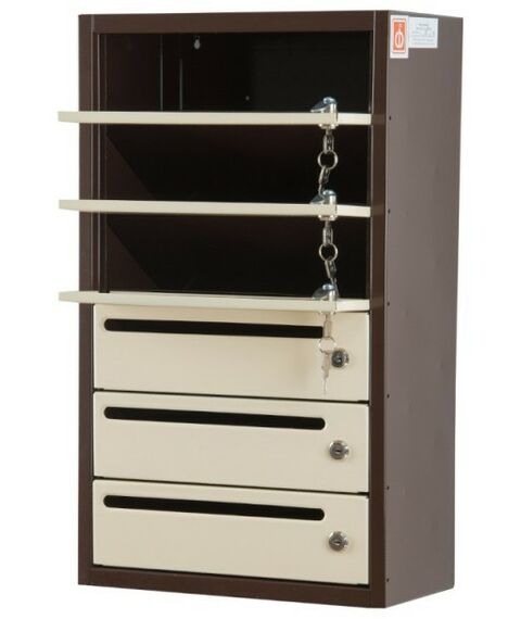 Почтовые ящики:  Почтовый ящик Комфорт 6 секций кор/беж фотографии