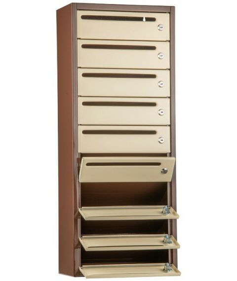 Почтовые ящики:  Почтовый ящик Комфорт 9 секций кор/беж фотографии