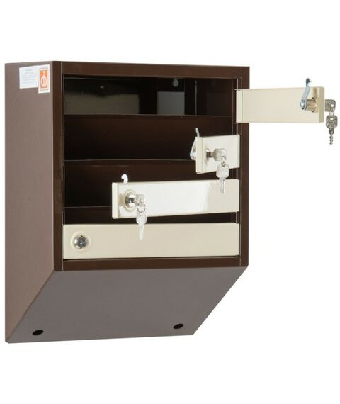 Почтовые ящики:  Почтовый ящик Стандарт 4 секции кор/беж фотографии