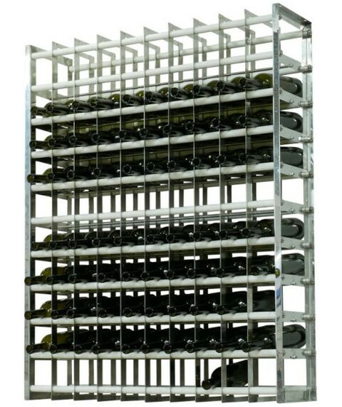 Стеллажи для хранения бутылок:  Стеллаж для 100 винных бутылок нерж.сталь фотографии
