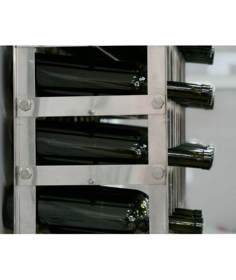 Стеллажи для хранения бутылок:  Стеллаж для 200 винных бутылок нерж.сталь фотографии