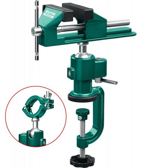 Тиски, струбцины, наковальни, верстаки: Шарнирно-поворотные тиски KRAFTOOL PRECISION 75 мм [32711-75] фотографии