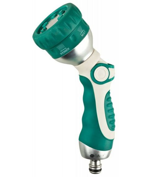 Шланги, системы водопровода и автополива: Пистолет поливочный металлический RACO 343C 6 режимов, с TPR-покрытием [4256-55/343C] фотографии