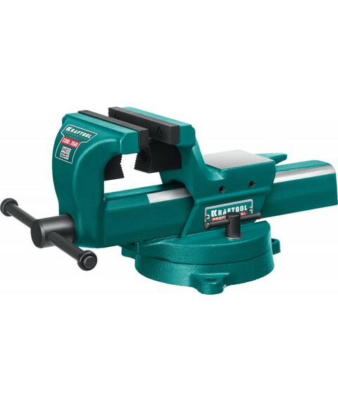 Тиски, струбцины, наковальни, верстаки: Кованые стальные тиски KRAFTOOL FORGE-130/150 с регулировкой компенсации люфта [32700-150] фотографии