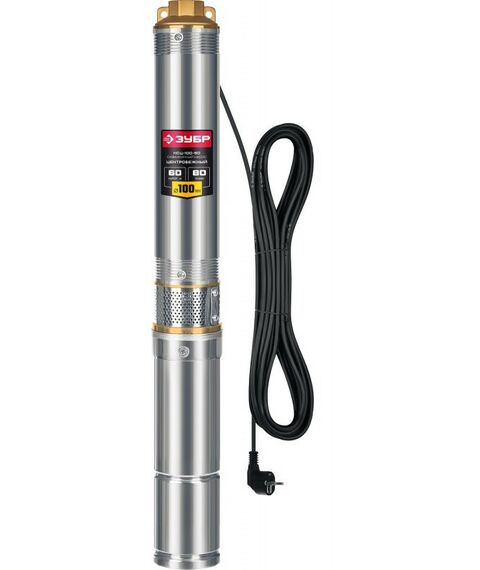 Насосы и насосные станции: Скважинный насос центробежный Зубр НСЦ-100-60 60 м напор фотографии
