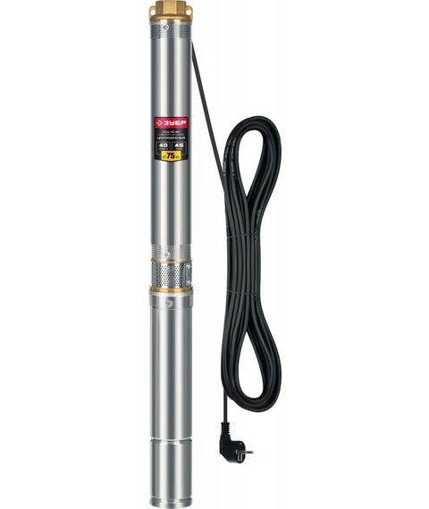 Насосы и насосные станции: Скважинный насос центробежный Зубр НСЦ-75-40 40 м напор фотографии