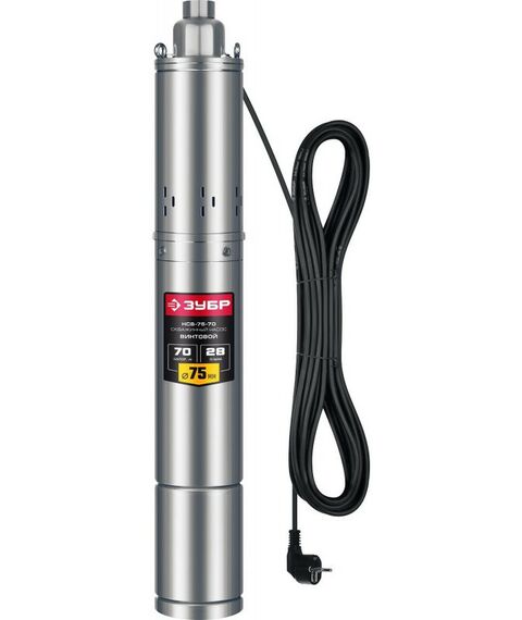 Насосы и насосные станции: Скважинный насос винтовой Зубр НСВ-75-70 70 м напор фотографии