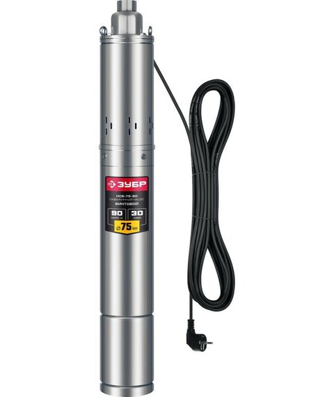 Насосы и насосные станции: Скважинный насос винтовой Зубр НСВ-75-90 90 м напор фотографии