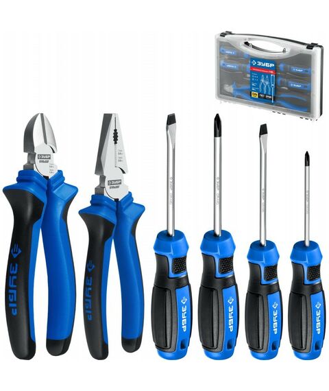 Столярно-слесарный инструмент: Набор слесарных инструментов Зубр Профессионал-Н6 6 шт [2201-H6] фотографии