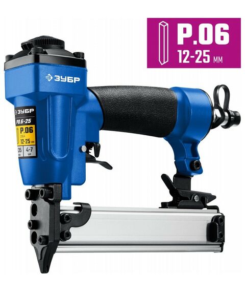 Пневмостеплеры: Пневматический нейлер (гвоздезабиватель) Зубр Профессионал P0.6-25 шпильки тип P0.6 (12-25 мм) [31936] фотографии