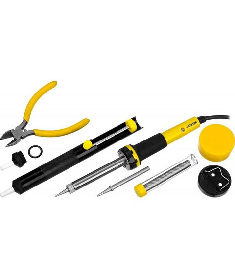 Паяльное оборудование: Набор для паяльных работ STAYER PROTerm 55314-60-H8 60Вт с 2К рукояткой, конус фотографии