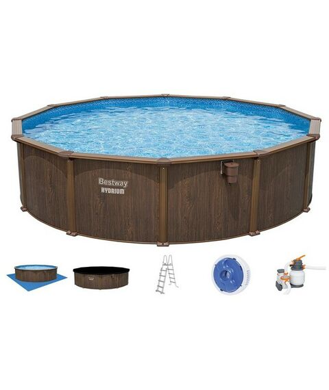 Бассейны: Бассейн каркасный Bestway 550 х 130 см песч. фильтр-насос, лестница, скиммер, тент, подстилка [561CS] фотографии