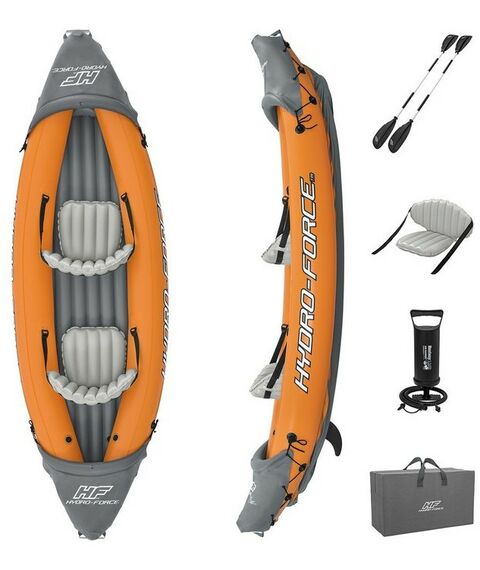Байдарки: Байдарка Bestway Lite-Rapid X2 Kayak 2 местная, вёсла 218 см, до 160 кг, 321 х 88 х 48 см [65077] фотографии