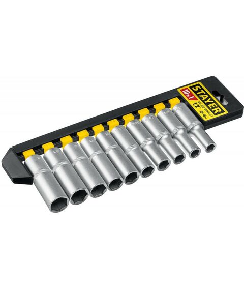 Наборы инструментов и ключи: набор торцовых головок STAYER RSS 10LD 10 предметов [27756-H10] фотографии