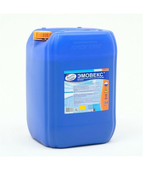 Бассейны: Жидкий хлор для дезинфекции воды  Эмовекс 34 кг фотографии