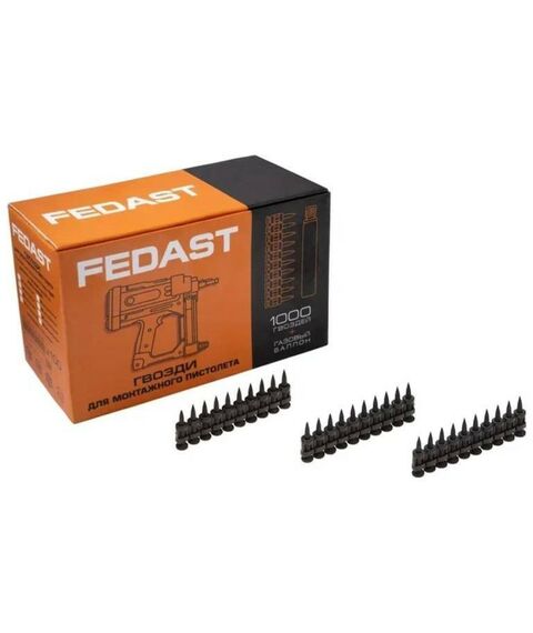 Гвозди прямого монтажа:  Гвозди 2.7*25 мм кованые с ребрами жесткости Bullet Point (1000шт/уп) FEDAST [FD2725RBP] фотографии