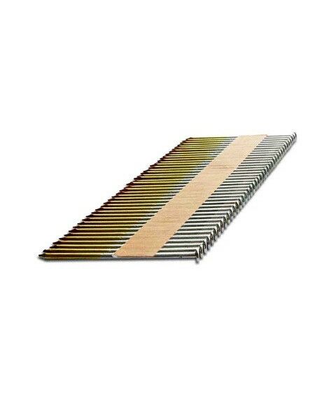 Гвозди прямого монтажа:  Реечные гвозди по дереву на бумажной кассете тип D34 2,87х50 RIBrt (кольц.накат.) упаковка 3000 шт. [28750RIBrt] фотографии