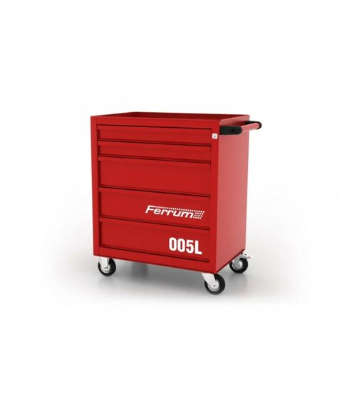 Инструментальные тележки: Тележка инструментальная FERRUM 02.005L-3000 5 полок, красная фотографии