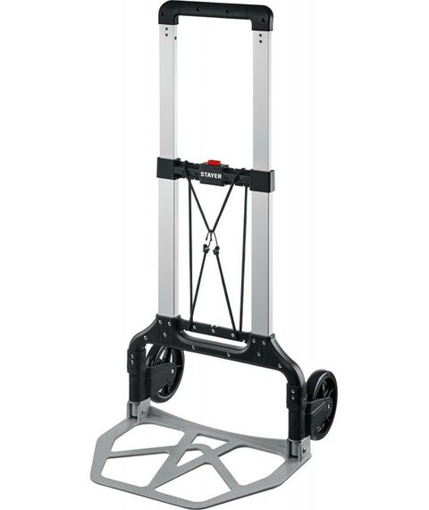 Тележки хозяйственные: Складная хозяйственная тележка STAYER PROTruck до 120кг из алюминиевого сплава, платформа 48.5х35см, колёса d16см, вес 5кг [38755-120] фотографии