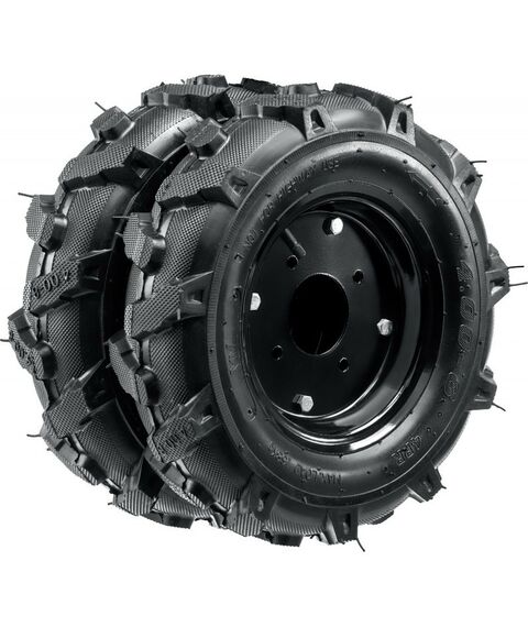 Навесное оборудование для мотоблоков и культиваторов: Колеса пневматические для мотоблоков Зубр КП-1 4.00-8, 2 шт [707106-1] фотографии