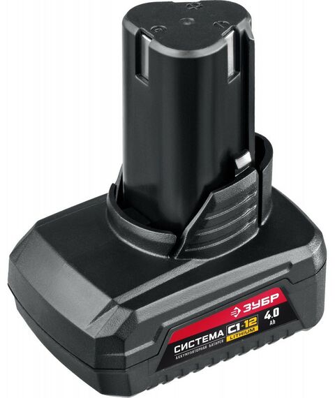 Аккумуляторы и ЗУ для инструмента, свечи зажигания: аккумуляторная батарея Зубр АКБ-С1-12-4 12 В, 4.0 Ач фотографии
