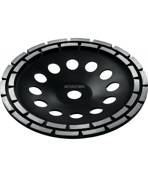Шлифовка, зачистка: Двухрядная алмазная шлифовальная чашка STAYER Double d 180 мм [33381-180] фотографии