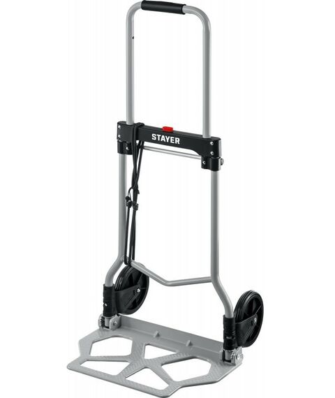 Тележки хозяйственные: Складная хозяйственная тележка STAYER PROTruck до 70кг каркас и платформа из алюминия, платформа 39х28см, колёса d13см, вес 3 кг [38755-70] фотографии