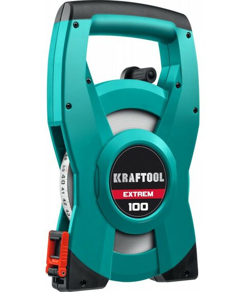 Рулетки, курвиметры: Геодезическая стальная мерная лента KRAFTOOL EXTREM 100 м [34185-100] фотографии