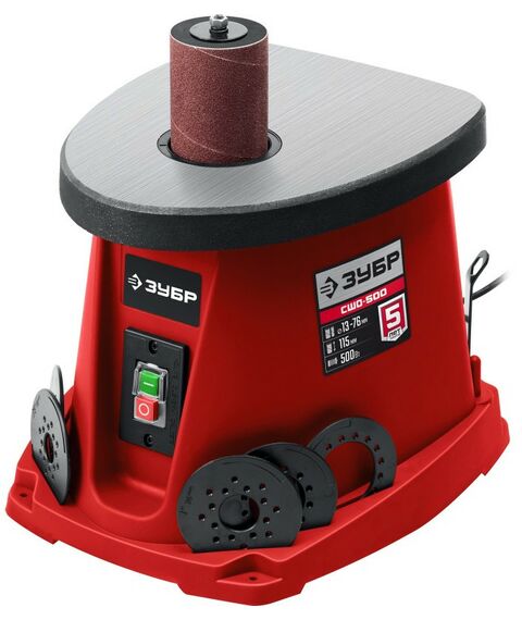 Обрабатывающие станки: осцилляционный шпиндельный шлифовальный станок Зубр СШО-500 d 13, 19, 26, 38, 51, 76 x 115, 500 Вт фотографии