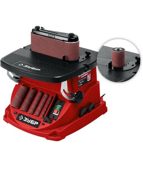 Обрабатывающие станки: Осцилляционный шпиндельный шлифовальный станок Зубр СШО-650Л d 13, 19, 26, 38, 51 x 115, 650 Вт фотографии