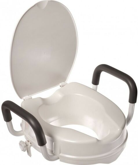 Кресло-туалеты: Сиденье-насадка для унитаза с поручнями и крышкой Bradex KZ 0934 фотографии