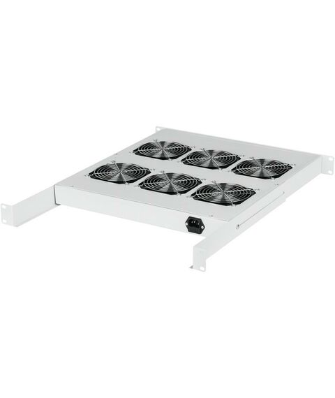 Шкафы и стойки: Вентиляторная полка TLK TLK-VP6-GY 19", 1U, 6 вентиляторов, Г520мм, без шнура питания, серая фотографии