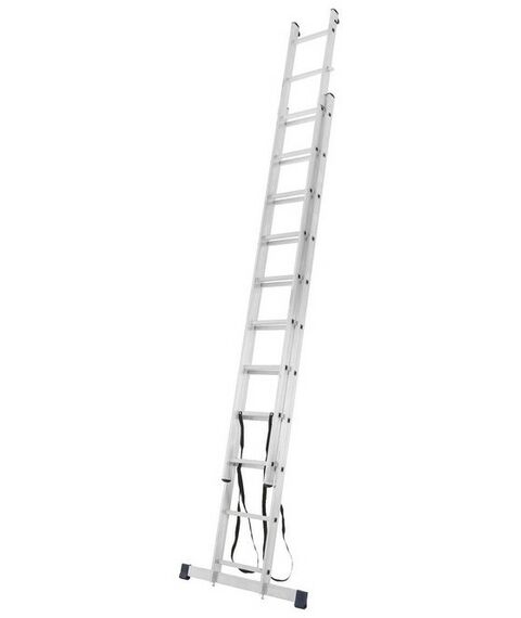 Стремянки и лестницы: Лестница TUNDRA 11 ступеней двухсекционная, алюминиевая фотографии