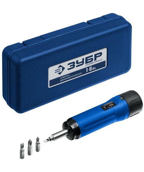 Отвертки: Динамометрическая отвертка Зубр Профессионал 64015 регулируемая, 1-6 Нм фотографии