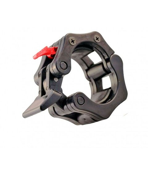 Аксессуары для тренажеров: Замок DFC Lock-Jaw с фиксатором для грифа 50 мм чёрн.нейлон. (комплект) фотографии