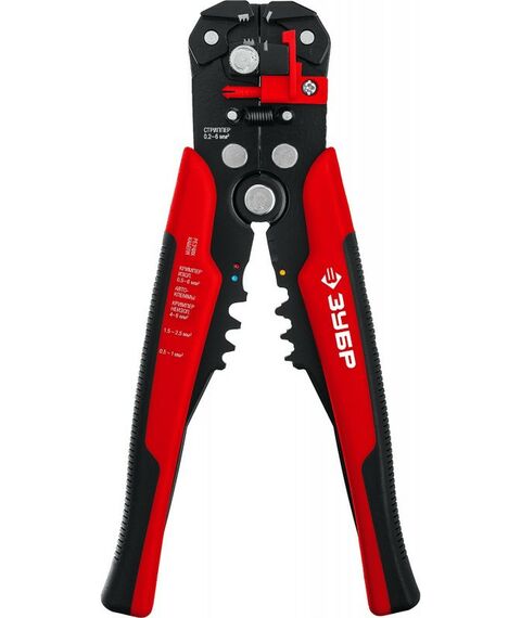 Электромонтажный инструмент: Автоматический стриппер с винтом микронастройки Зубр ТМ-1 0.2-6мм2 [22645] фотографии