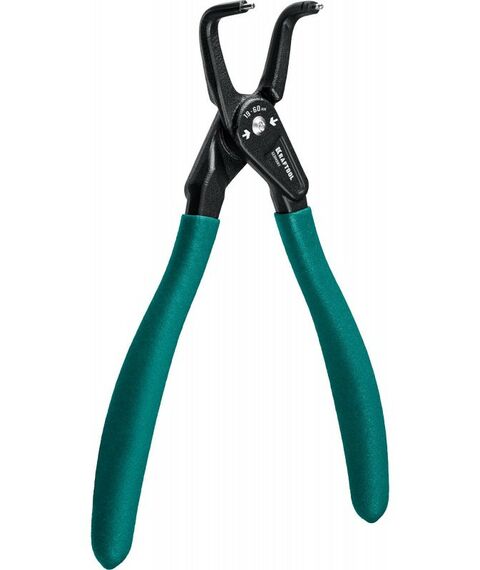 Демонтажный инструмент: Съемник стопорных колец KRAFTOOL 180 мм изогнутые губки, внутренний [22812-2] фотографии