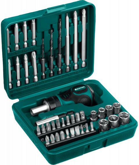 Отвертки: Реверсивная отвертка KRAFTOOL Kompakt-43 с насадками 43 предмета [25556-H43] фотографии