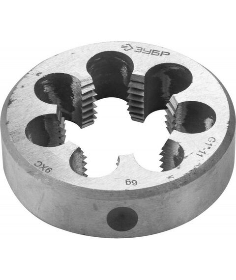 Метчики, плашки: Плашка круглая ручная Зубр 4-28032-1 G 1", сталь 9ХС [4-28032-1] фотографии