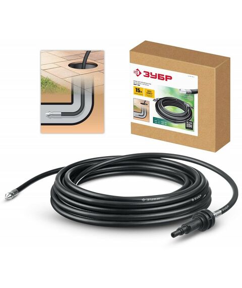 Принадлежности для электроинструмента: Шланг для прочистки труб Зубр 70414-180-15 для пистолета МИГ-180, 15 м фотографии