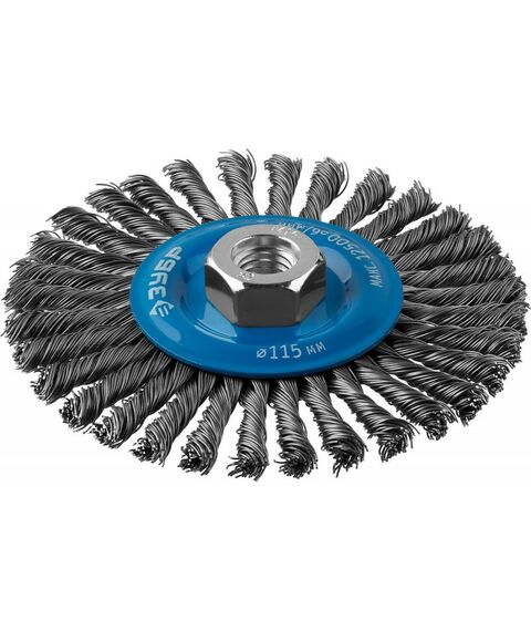 Шлифовка, зачистка: Щетка дисковая Зубр Профессионал 115 мм М14, жгутированная стальная проволока, 0.5 мм [35192-115_z02] фотографии