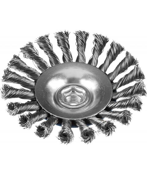 Шлифовка, зачистка: Щетка коническая Зубр Профессионал 115 мм стальная проволока, 0.5 мм [35269-115] фотографии