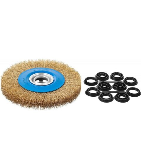 Шлифовка, зачистка: Щетка дисковая Зубр Профессионал 200 мм витая стальная латунированная проволока, 0.3 мм [35186-200_z01] фотографии