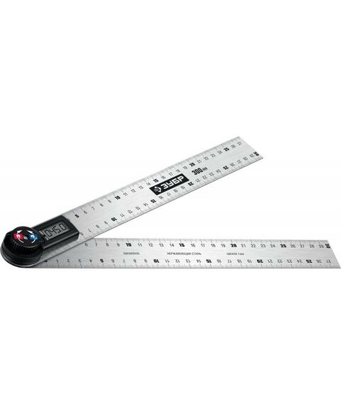 Угломеры, уклономеры: Электронный транспортир-угломер Зубр Профессионал 300 мм [34296] фотографии