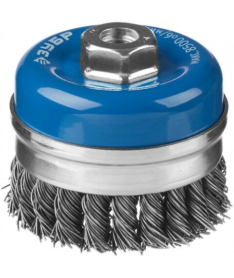 Шлифовка, зачистка: Щетка чашечная Зубр Профессионал 80 мм стальная проволока, 0.8 мм [35271-080] фотографии