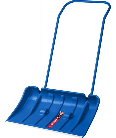 Лопаты: Снеговой движок (скрепер) Зубр Профессионал СКАНДИНАВИЯ 820 мм пластиковый ковш, с алюминиевой планкой, с колесиками [39937] фотографии