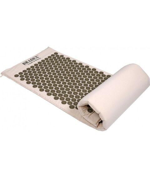 Массаж, спа, стоунтерапия: Коврик-сумка акупунктурный Bradex Нирвана бежевый, премиум-серия [KZ 0577] фотографии