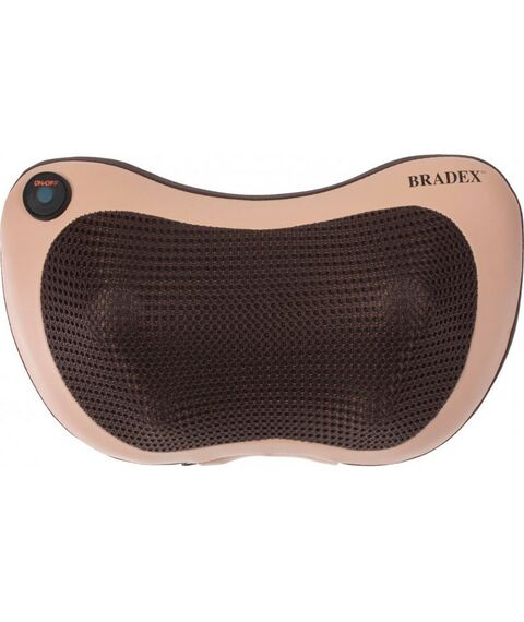 Массажеры: Массажная подушка с подогревом и разминающим массажем Bradex Шиацу бежевая [KZ 0573] фотографии