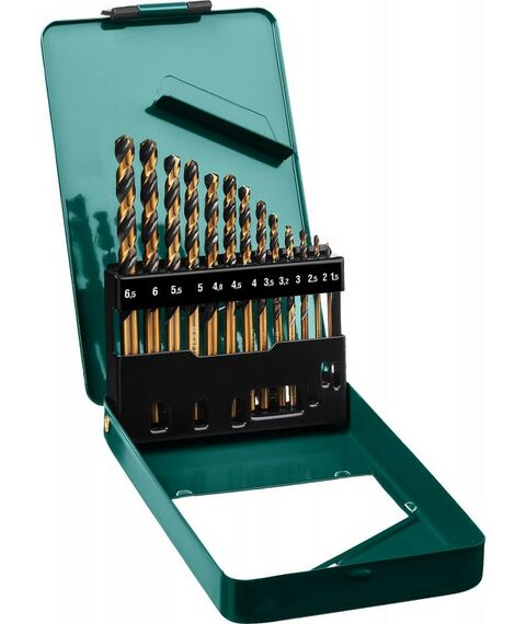 Буры, пики, коронки, сверла: Набор сверл по металлу KRAFTOOL COBALT 13шт (1.5-6.5мм) HSS-Co(8%), сталь М42 (S2-10-1-8) [29656-H13] фотографии